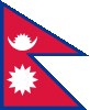 Nepal Flagge randlos