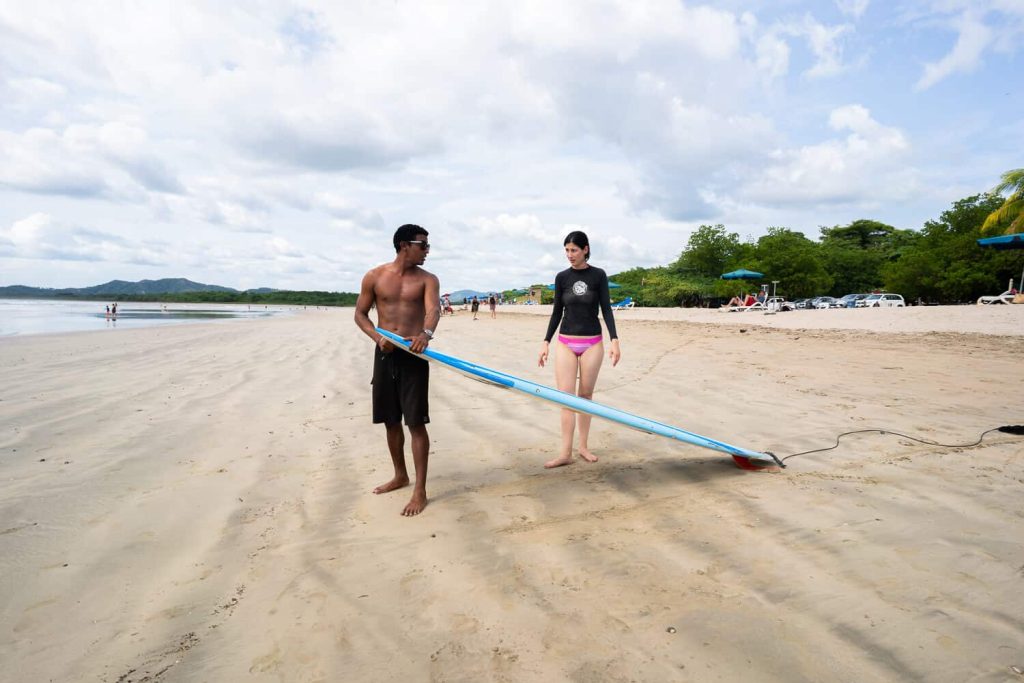 Surflektion in Tamarindo