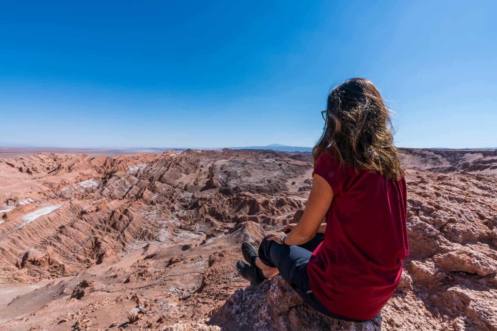 Aussichtspunkt über das Valle de la Luna|The girl at the valle|Steffi sitzend auf Bank|Knabe in Loikaw bewundert die Kamera