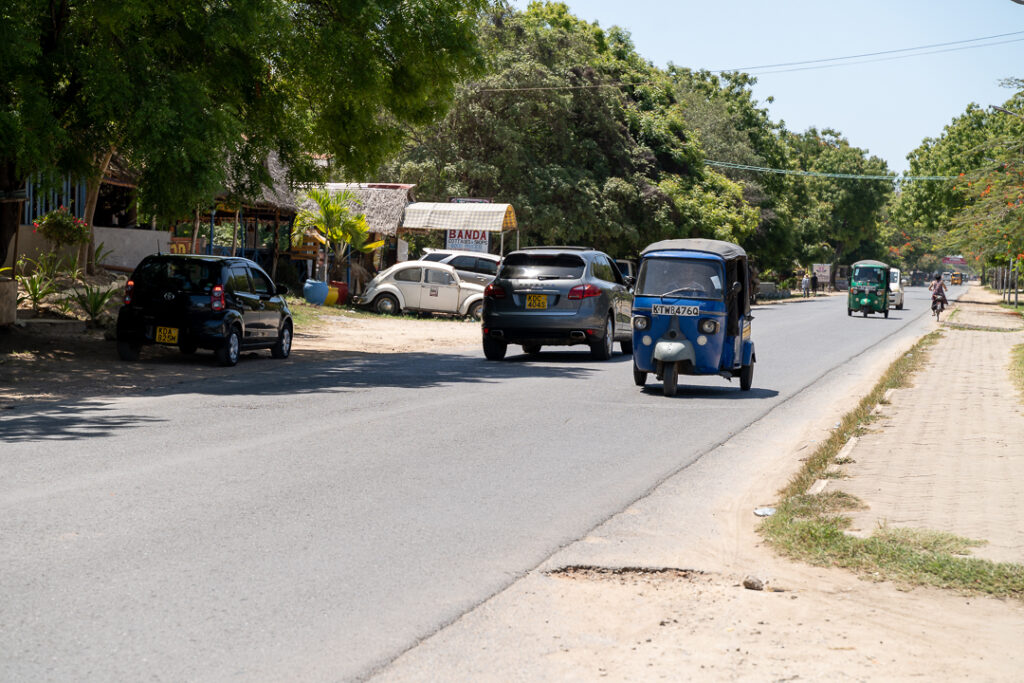 Tuktuk auf den Strassen von Diani