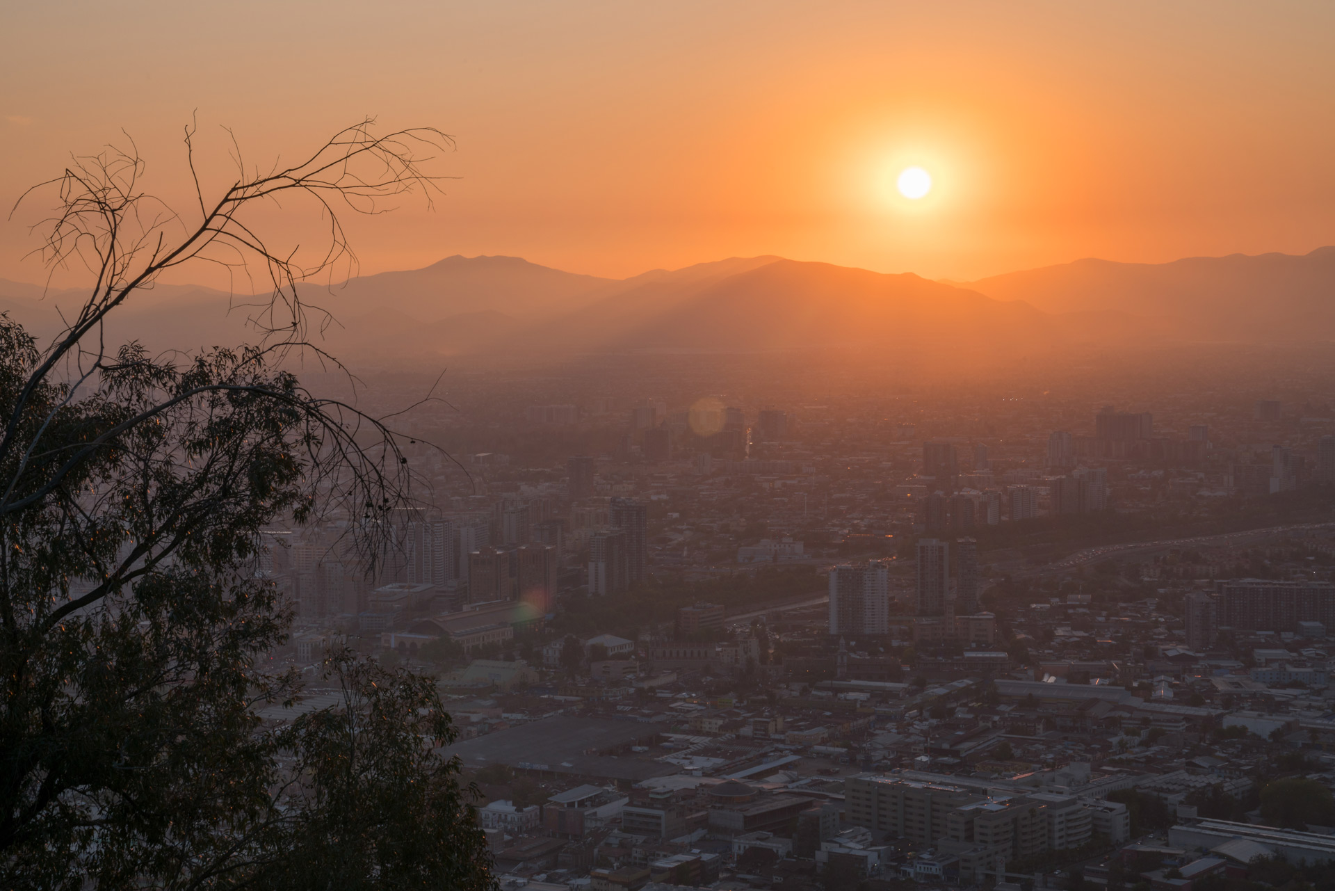 Santiago de Chile Sonnenuntergang